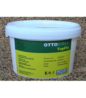 Colle liège acrylate TOPFIX . Pot de 3.3 kg.  Surface à coller (suivant support) env. 4.5 m².