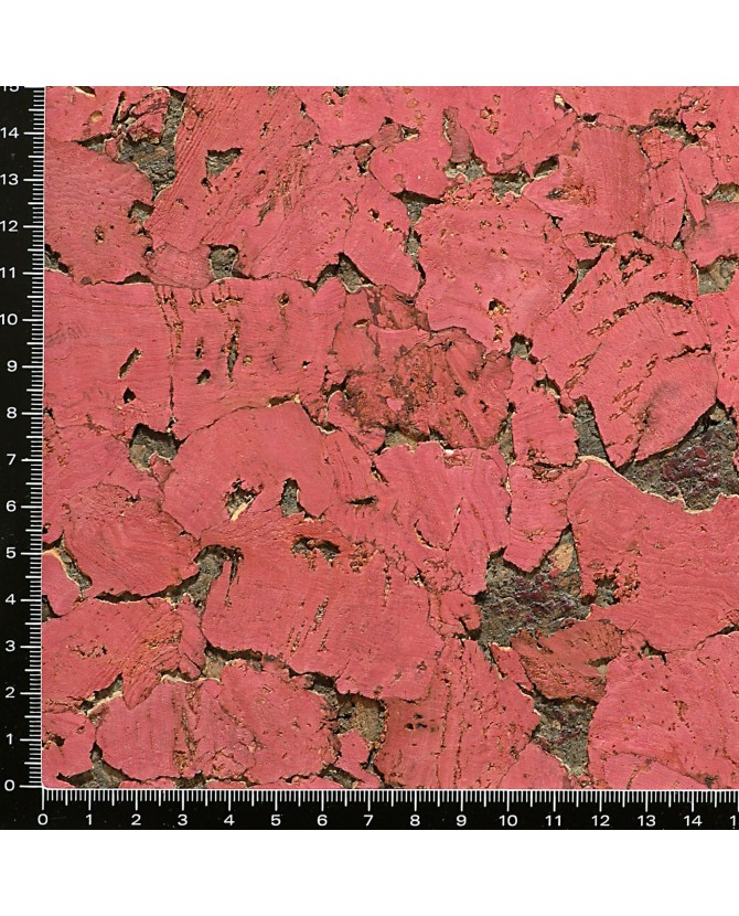 Liège de décoratif mural décor contre-collé coloré rose - 3 mm par 5 dalles de 60 x 30 cm soit 0,90 m² - 50/rose
