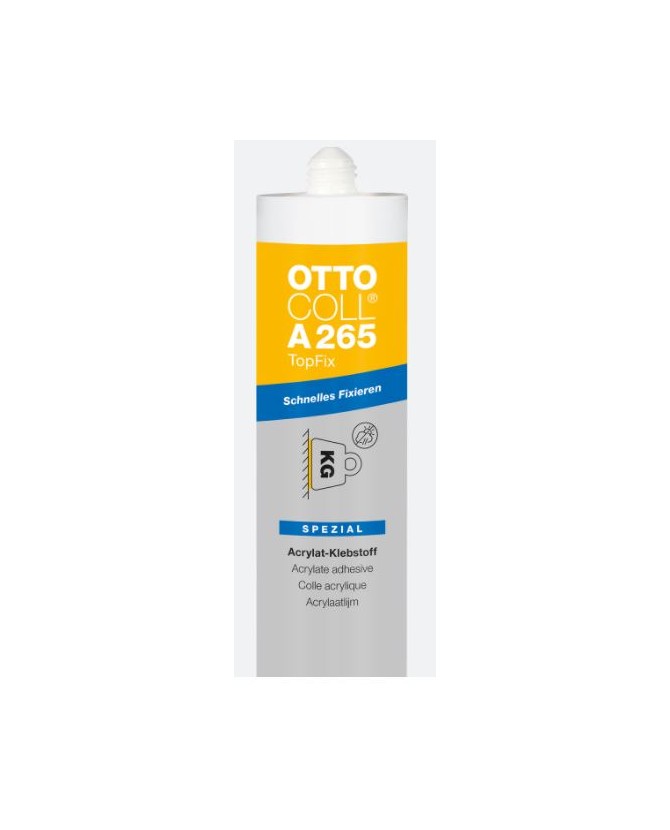 OTTOCOLL® A 265 TopFix Cartouche 310 ml ideal pour les petites surfaces jusqu'à 1.5 m² par cartouche