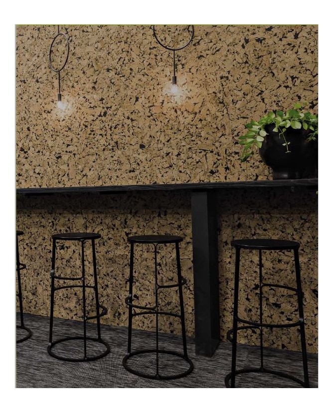 Liège de décoration murale simple épaisseur - 3 mm par 11 dalles soit 1,98 m² noir - 157/mary