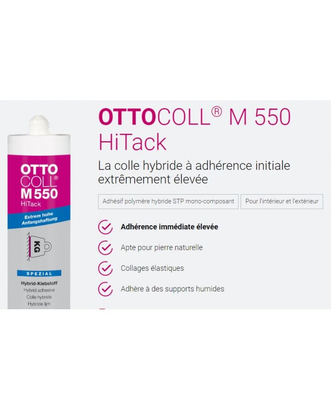 Colle A+ Hybride à adhérence immédiate élevée pour le liège. En cartouche de  310 Ml