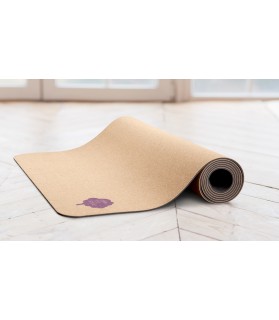 Tapis de yoga liège et caoutchouc naturel 175 x 64 cm, ép 4 mm. Modèle Cork Mat