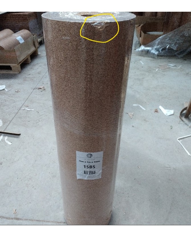 Rouleau vendu avec défauts de manutention - épaisseur 4 mm rouleau de 15 m² - 15/4