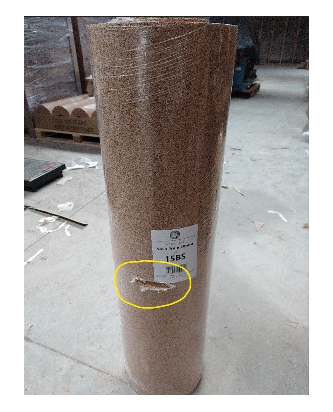 Rouleau vendu avec défauts de manutention- épaisseur 10 mm rouleau de 5 m² - 5/10