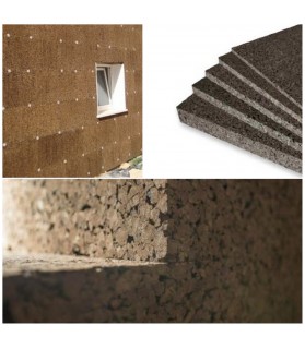 Echantillon liège d'isolation expansé noir de densité 120 kg m3. Epaisseur 20 mm. Frais de port Offert.